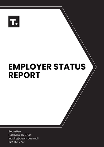 Free Employer Status Report Template to Edit Online
