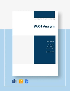 Editable SWOT Analysis Template