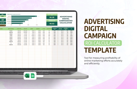 Advertising Digital Campaign ROI Calculator Template
