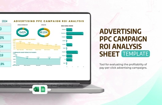 Advertising PPC Campaign ROI Analysis Sheet Template