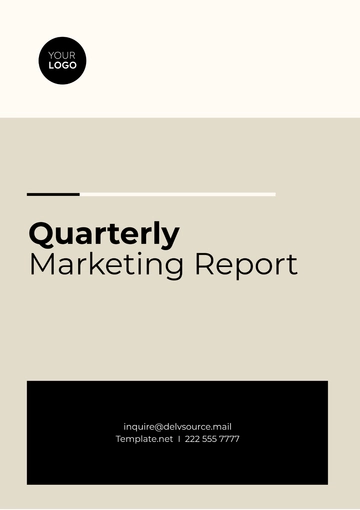 Free Quarterly Marketing Report Template to Edit Online