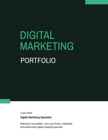 Free Digital Marketing Portfolio Template to Edit Online