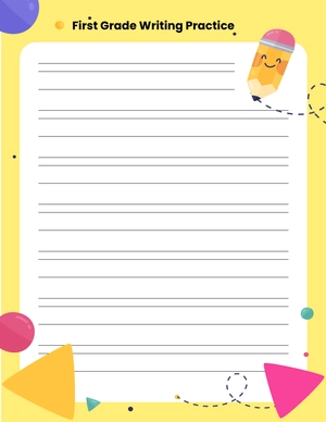 Free First Grade Lined Paper to Edit Online