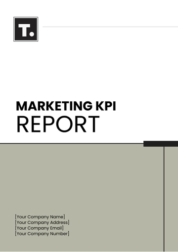 Free Marketing KPI Report Template to Edit Online