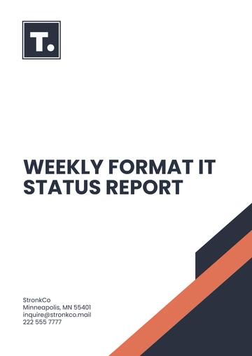 Free Weekly Format IT Status Report Template to Edit Online