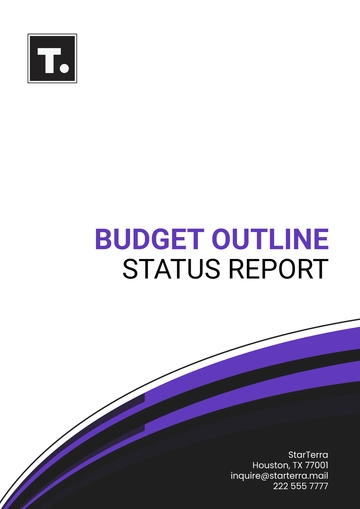 Free Budget Outline Status Report Template to Edit Online