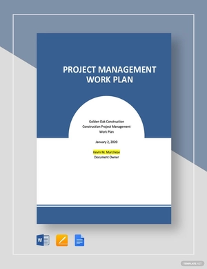 Project Management Work Plan Template