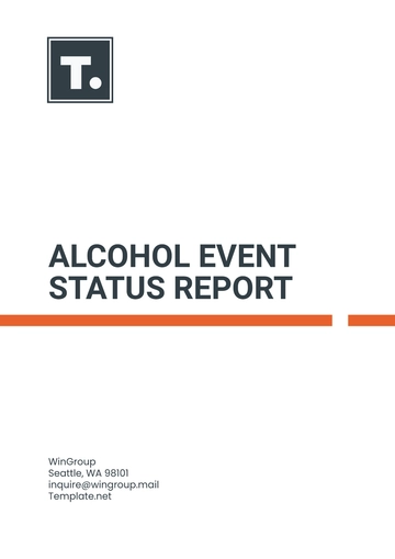 Free Alcohol Event Status Report Template to Edit Online