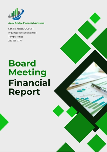 Free Board Meeting Financial Report Template to Edit Online