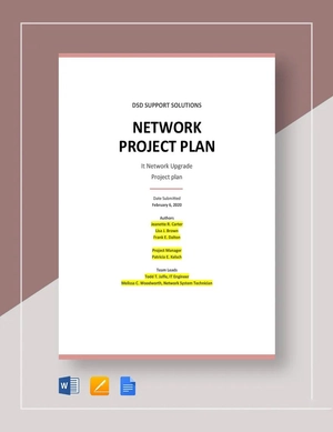 Network Project Plan Template