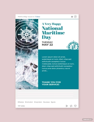 National Maritime Day Tumblr Post Template