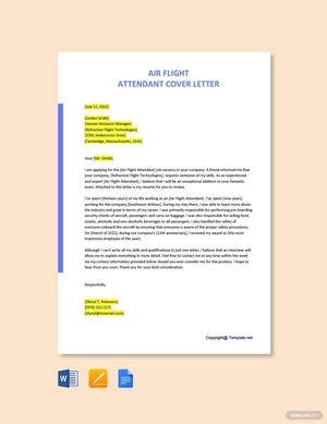 Air Flight Attendant Cover Letter