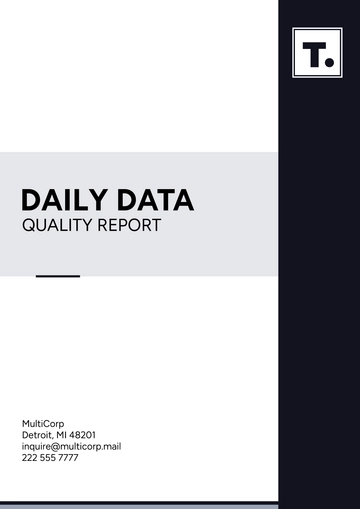 Free Daily Data Quality Report Template to Edit Online