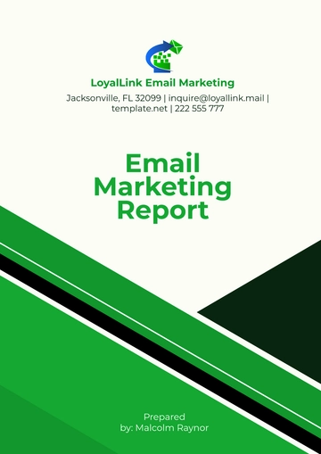 Free Email Marketing Report Template to Edit Online