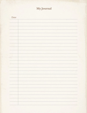 Free Lined Journal Paper to Edit Online