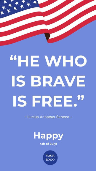 Free Happy 4th of July Quote Template to Edit Online