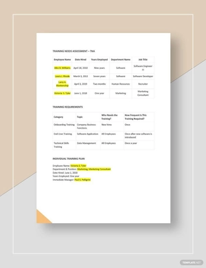 End-user Training Plan Template