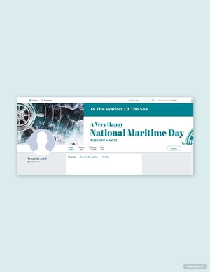 National Maritime Day Twitter Header Cover Template