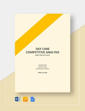 Day Care Competitive Analysis Template