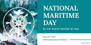 National Maritime Day Twitter Post Template