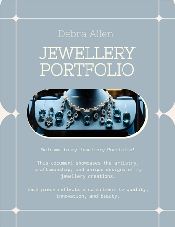 Free Jewellery Portfolio Template to Edit Online