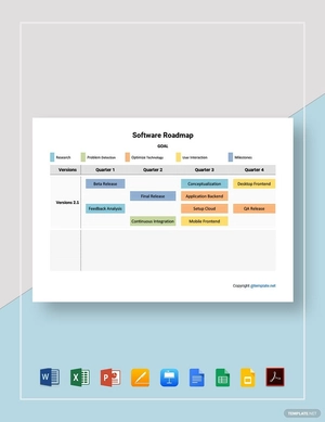 Sample Software Roadmap Template