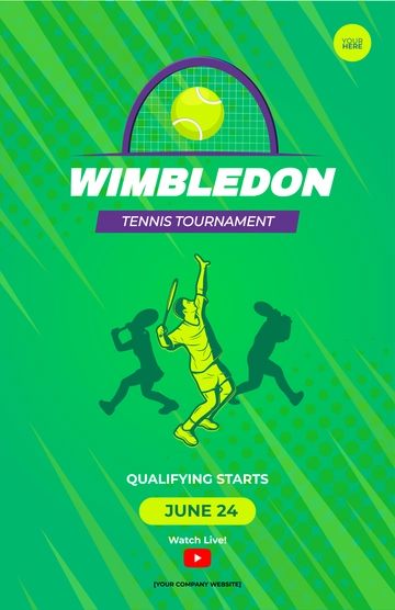 Free Wimbledon Poster Template to Edit Online