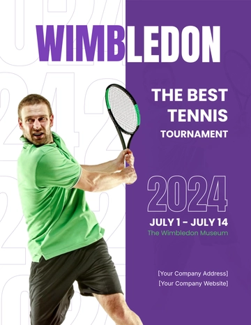 Free Wimbledon Tournament Flyer Template to Edit Online