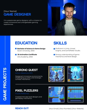 Free One Page Portfolio Template to Edit Online