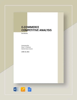 E-Commerce Competitive Analysis Template