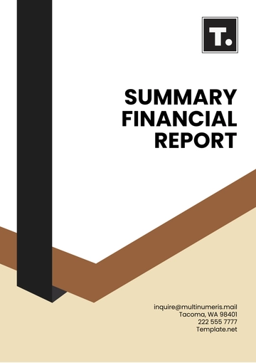 Free Summary Financial Report Template to Edit Online