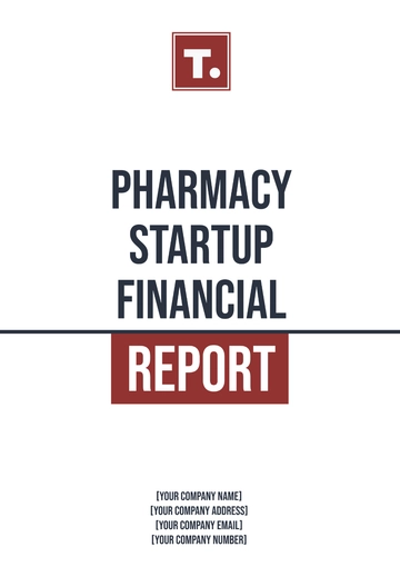 Free Pharmacy Startup Financial Report Template to Edit Online