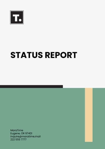 Free Status Report Template to Edit Online