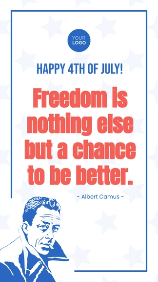 Free Freedom 4th of July Quote Template to Edit Online