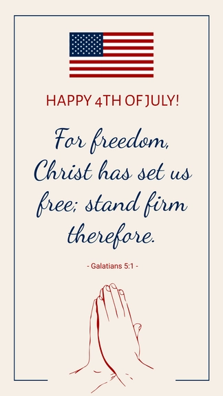 Free 4th of July Religious Quote Template to Edit Online