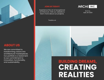 Free Architecture Building Tri-Fold Brochure Template to Edit Online