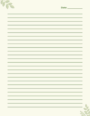 Free Green Lined Paper to Edit Online