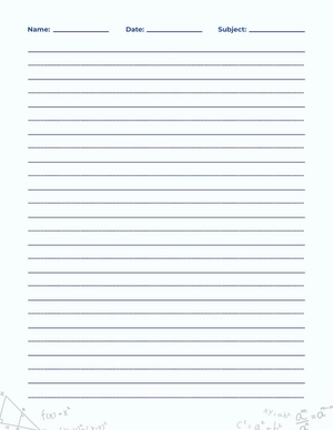 Free Math Lined Paper to Edit Online