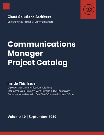 Free Communications Manager Project Catalog Template to Edit Online