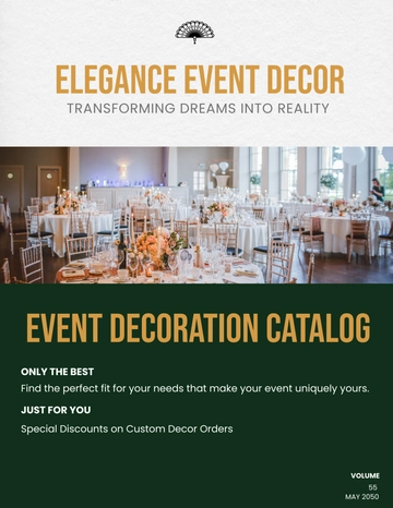 Free Event Decor Catalog Template to Edit Online