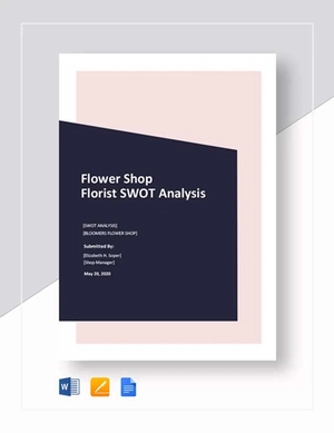 Flower Shop/Florist SWOT Analysis Template Flower Shop/Florist SWOT Analysis Template