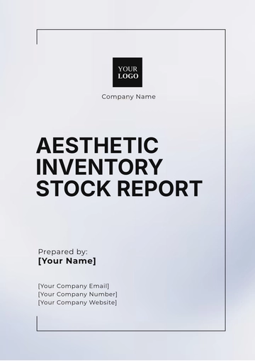 Free Aesthetic Inventory Stock Report Template to Edit Online