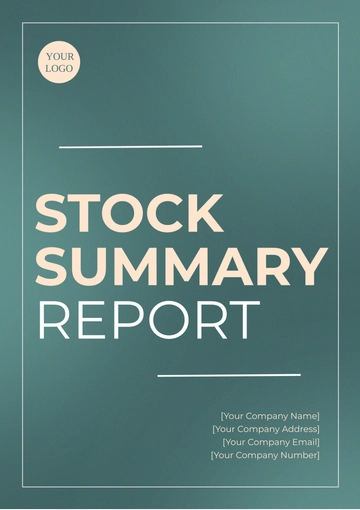 Free Stock Summary Report Template to Edit Online