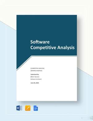 Software Competitive Analysis Template