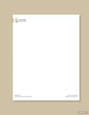 Law Firm Service Letterhead Template