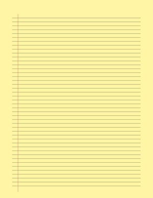 Free Yellow Lined Paper to Edit Online