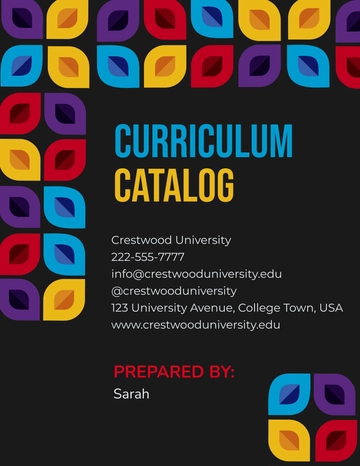 Free Curriculum Catalog Template to Edit Online