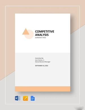 Editable Competitive Analysis Template
