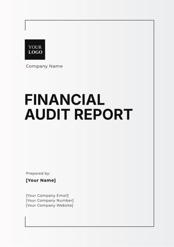 Free Financial Audit Report Template to Edit Online