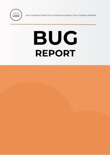 Free Bug Report Template to Edit Online